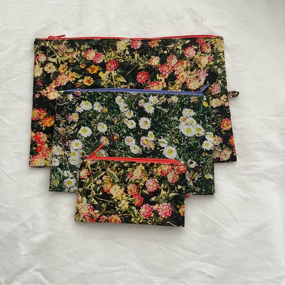 Baggu Floral Go Pouch Set
